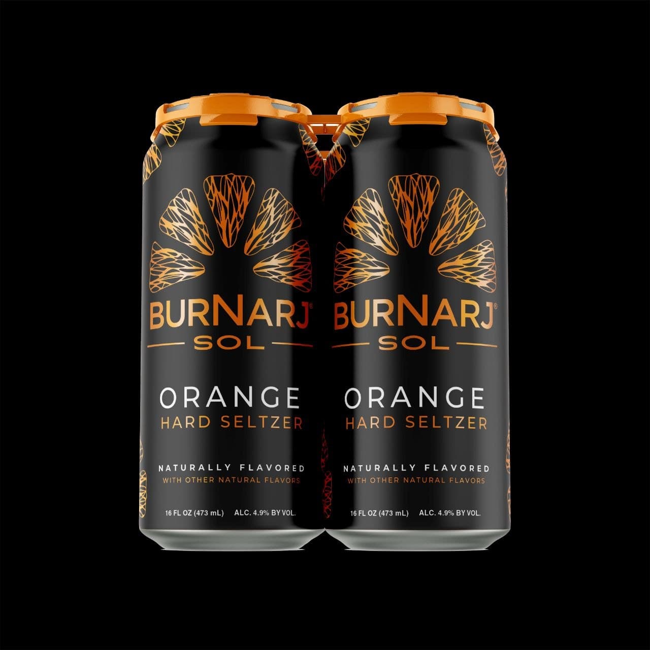 BurNarj Sol — 4-pack of orange hard seltzer with orange carrier